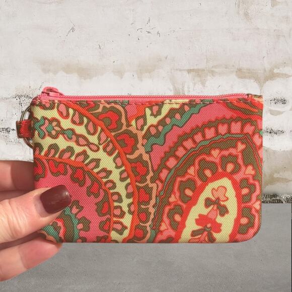 Vera Bradley NWT Paisley Zip ID Case & Spiral Notebook in Capri Pink - Picture 2 of 6